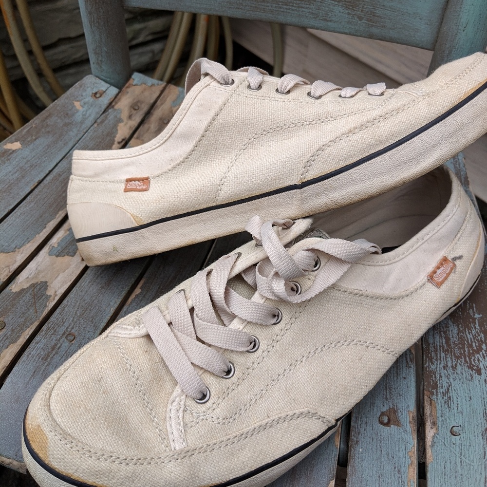 Men's Simple ECO Hemp Sneakers Beige Size 13M